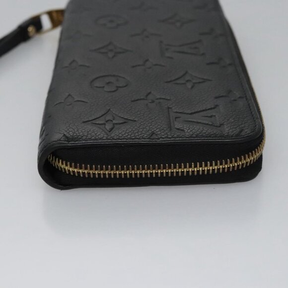 LOUIS VUITTON Monogram Empreinte Zippy Wallet Black M61864 LV Auth BD532 - Picture 5 of 16